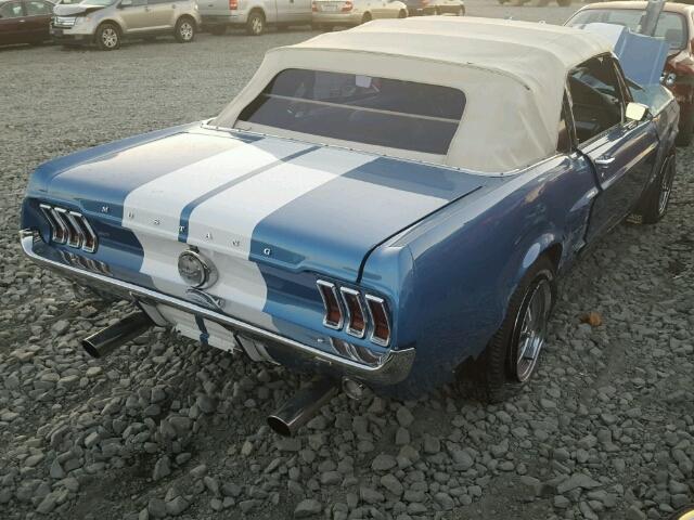 7R03S224414 - 1967 FORD MUSTANG BLUE photo 4