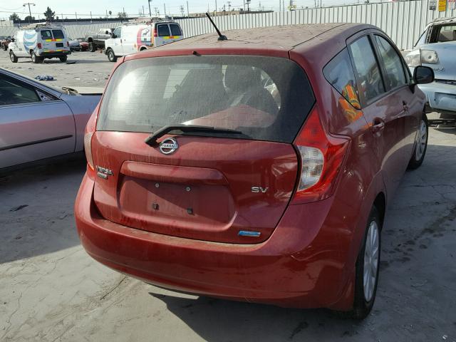 3N1CE2CP5EL423558 - 2014 NISSAN VERSA NOTE RED photo 4