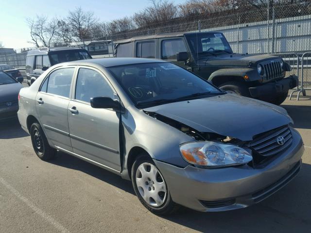 2T1BR32E53C147210 - 2003 TOYOTA COROLLA CE SILVER photo 1