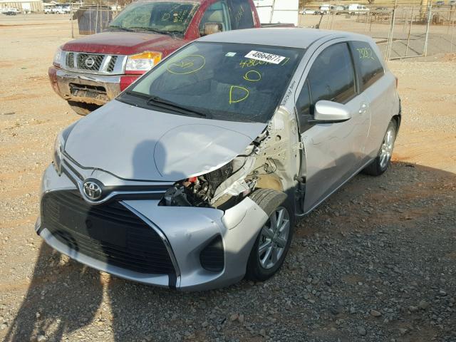 VNKJTUD31FA024972 - 2015 TOYOTA YARIS SILVER photo 9