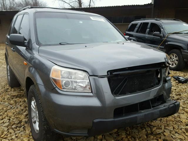 2HKYF18187H526765 - 2007 HONDA PILOT LX GRAY photo 1