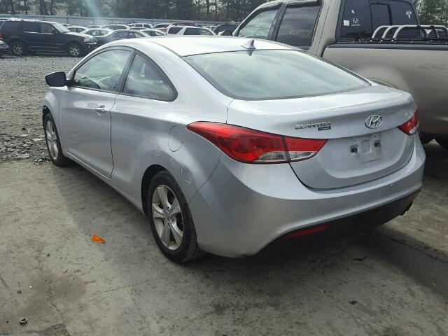 KMHDH6AE2DU008831 - 2013 HYUNDAI ELANTRA CO SILVER photo 3