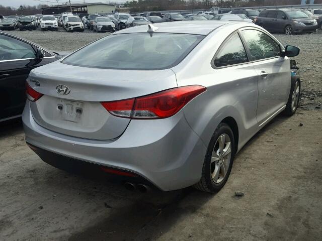 KMHDH6AE2DU008831 - 2013 HYUNDAI ELANTRA CO SILVER photo 4