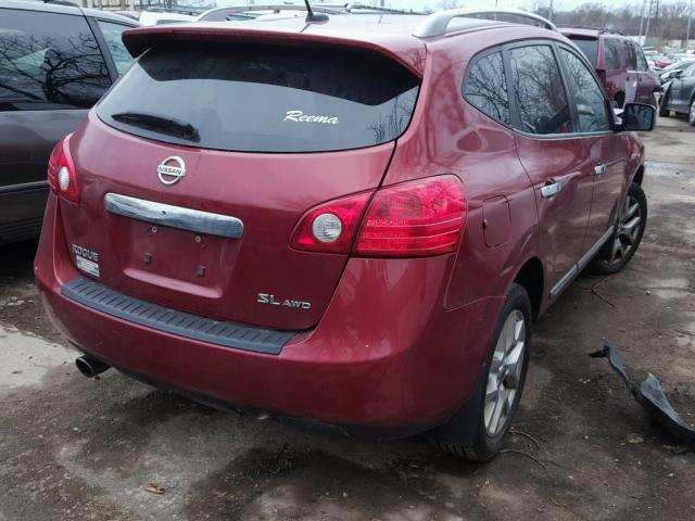 JN8AS5MV9CW355918 - 2012 NISSAN ROGUE S RED photo 4