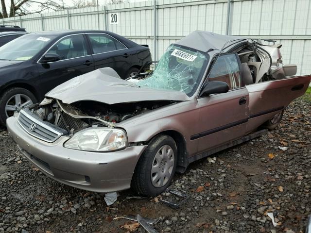 1HGEJ6674YL060627 - 2000 HONDA CIVIC LX BEIGE photo 2