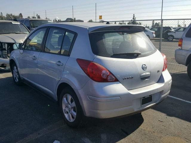 3N1BC13E78L407862 - 2008 NISSAN VERSA S SILVER photo 3