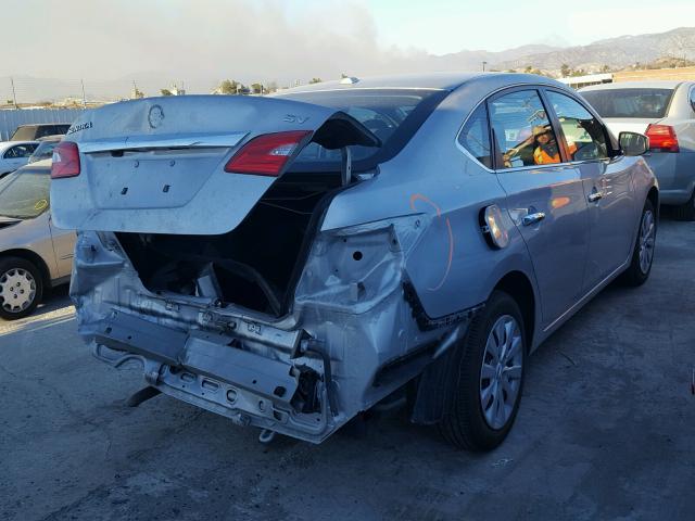 3N1AB7AP4GY242909 - 2016 NISSAN SENTRA S SILVER photo 4