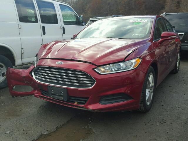 3FA6P0H74ER238227 - 2014 FORD FUSION SE RED photo 2