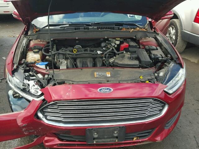 3FA6P0H74ER238227 - 2014 FORD FUSION SE RED photo 7