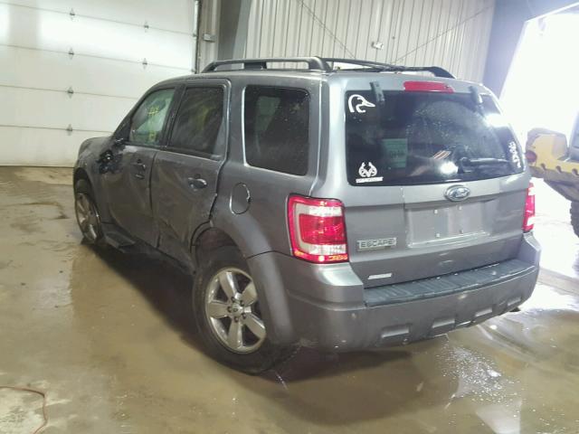 1FMCU03G69KA93369 - 2009 FORD ESCAPE XLT GRAY photo 3