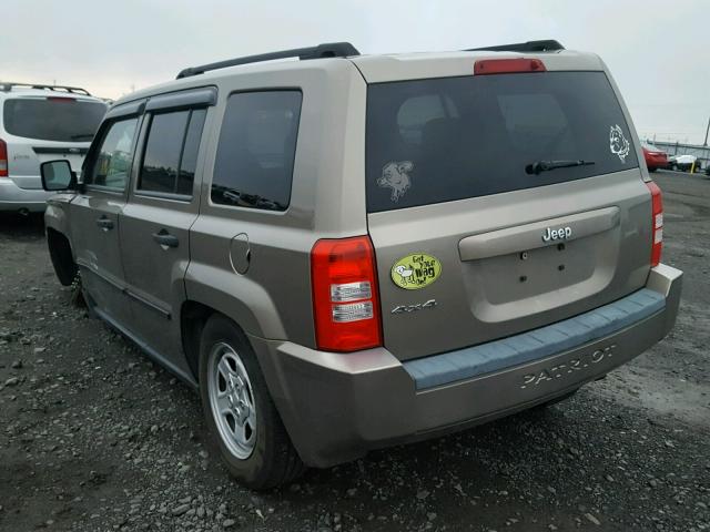 1J8FF28WX8D693508 - 2008 JEEP PATRIOT SP GOLD photo 3