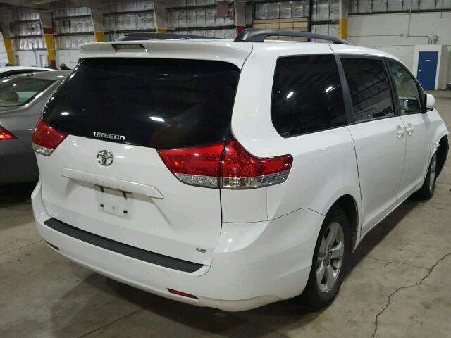 5TDKK3DCXBS066743 - 2011 TOYOTA SIENNA LE WHITE photo 4