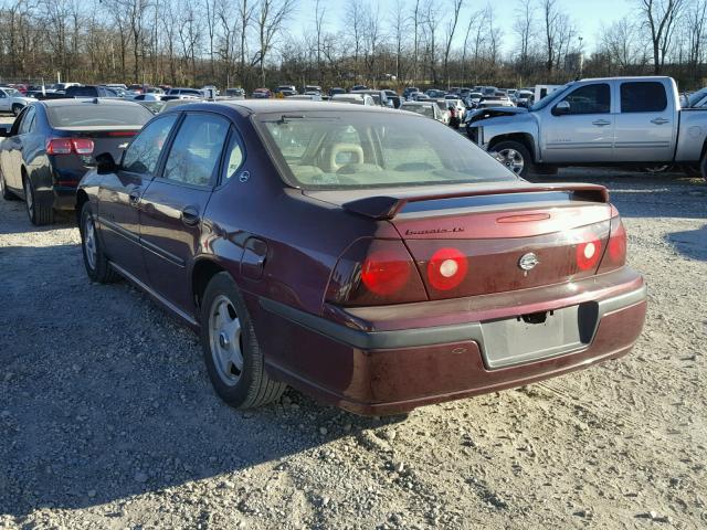 2G1WH55K529172889 - 2002 CHEVROLET IMPALA LS BURGUNDY photo 3