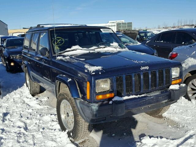 1J4FF48S9YL221543 - 2000 JEEP CHEROKEE S BLUE photo 1