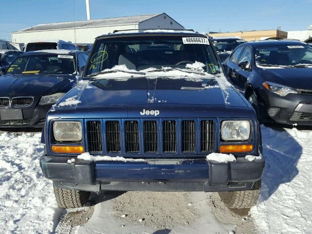 1J4FF48S9YL221543 - 2000 JEEP CHEROKEE S BLUE photo 9