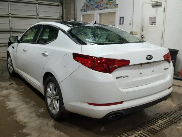 5XXGN4A76DG154560 - 2013 KIA OPTIMA EX WHITE photo 3