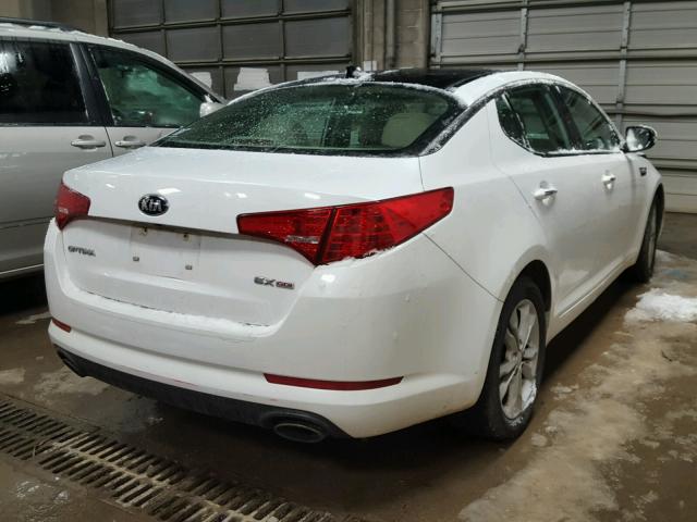 5XXGN4A76DG154560 - 2013 KIA OPTIMA EX WHITE photo 4