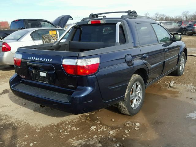 4S4BT63C255106075 - 2005 SUBARU BAJA TURBO BLUE photo 4