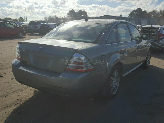 1FAHP24W28G138138 - 2008 FORD TAURUS SEL GREEN photo 4