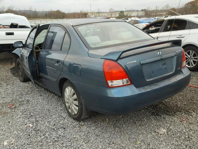 KMHDN45DX2U434293 - 2002 HYUNDAI ELANTRA GL BLUE photo 3