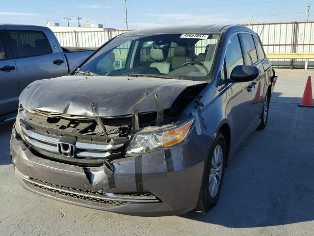 5FNRL5H64EB045309 - 2014 HONDA ODYSSEY EX GRAY photo 2