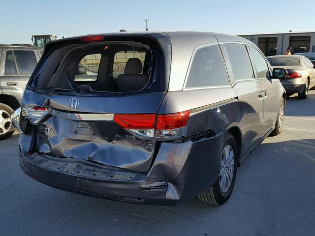 5FNRL5H64EB045309 - 2014 HONDA ODYSSEY EX GRAY photo 4