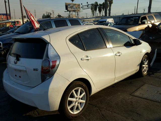 JTDKDTB37E1061644 - 2014 TOYOTA PRIUS C WHITE photo 4