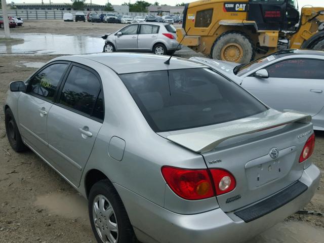 1NXBR32E34Z268883 - 2004 TOYOTA COROLLA S SILVER photo 3