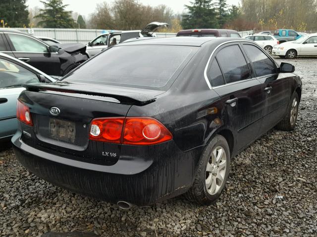 KNAGE124975126597 - 2007 KIA OPTIMA LX BLACK photo 4