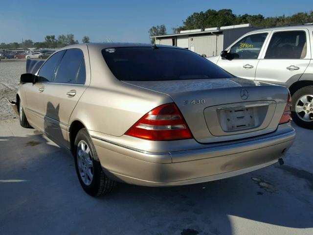 WDBNG70J52A312989 - 2002 MERCEDES-BENZ S 430 GOLD photo 3