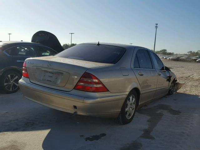 WDBNG70J52A312989 - 2002 MERCEDES-BENZ S 430 GOLD photo 4