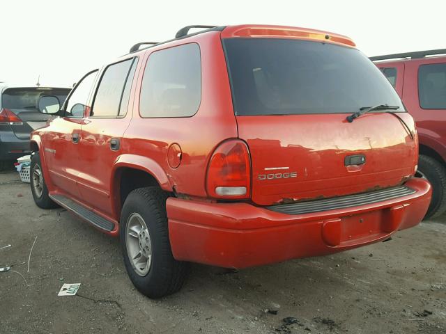 1B4HR28Y1YF262520 - 2000 DODGE DURANGO RED photo 3