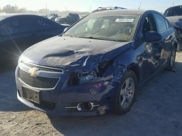 1G1PC5SB8D7165351 - 2013 CHEVROLET CRUZE LT BLUE photo 2