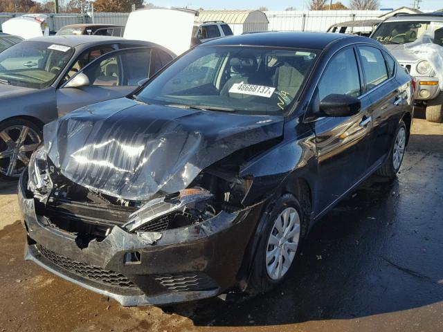 3N1AB7AP8HY235558 - 2017 NISSAN SENTRA S BLACK photo 2