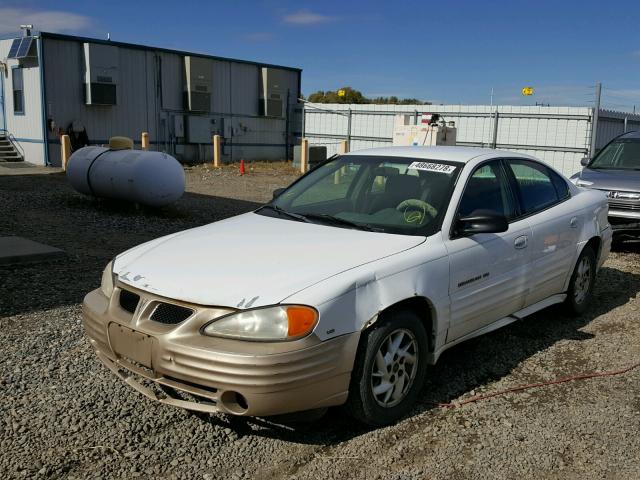 1G2NF52E31M597931 - 2001 PONTIAC GRAND AM S Սպիտակ լուսանկար 2