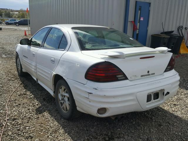 1G2NF52E31M597931 - 2001 PONTIAC GRAND AM S Սպիտակ լուսանկար 3