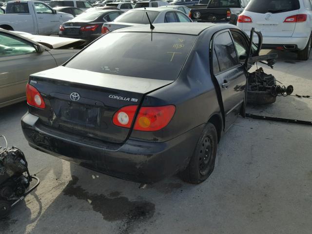 1NXBR32E24Z277834 - 2004 TOYOTA COROLLA CE BLACK photo 4