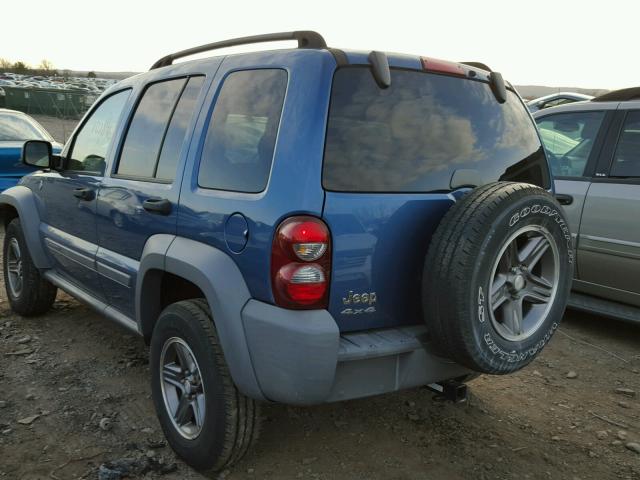 1J4GL48K45W550237 - 2005 JEEP LIBERTY SP BLUE photo 3