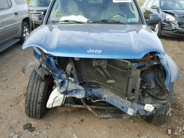 1J4GL48K45W550237 - 2005 JEEP LIBERTY SP BLUE photo 7