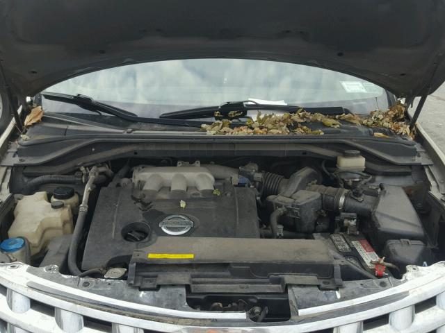 JN8AZ08W84W304266 - 2004 NISSAN MURANO SL TAN photo 7