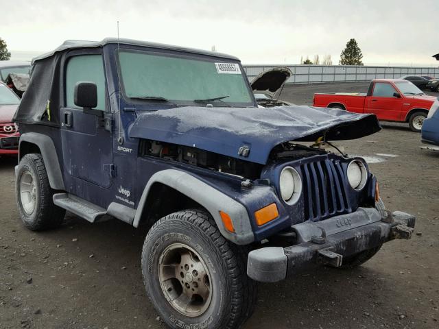 1J4FA49S43P372644 - 2003 JEEP WRANGLER / BLUE photo 1