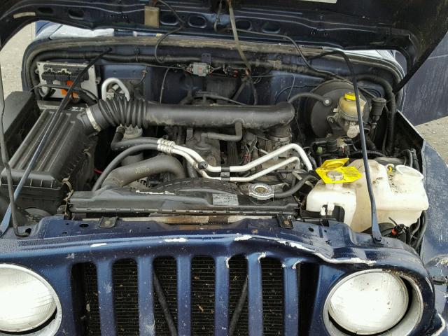 1J4FA49S43P372644 - 2003 JEEP WRANGLER / BLUE photo 7