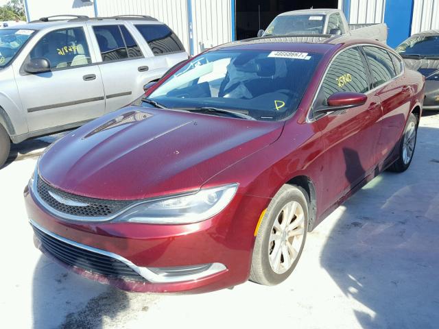 1C3CCCAB6FN708730 - 2015 CHRYSLER 200 LIMITE BURGUNDY photo 2