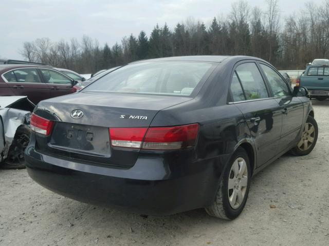 5NPET46C77H211764 - 2007 HYUNDAI SONATA GLS BLACK photo 4