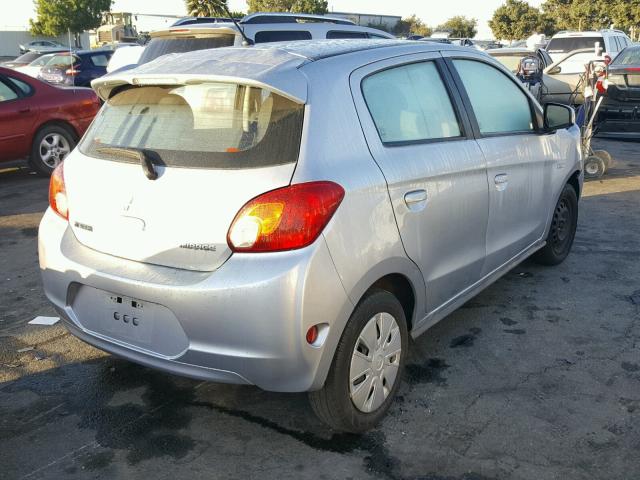 ML32A3HJ6FH044697 - 2015 MITSUBISHI MIRAGE DE SILVER photo 4