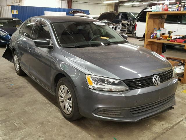 3VW2K7AJ9EM302505 - 2014 VOLKSWAGEN JETTA BASE GRAY photo 1