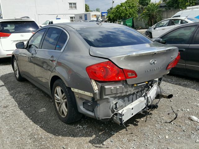 JN1CV6AP7CM629381 - 2012 INFINITI G37 BASE GRAY photo 3