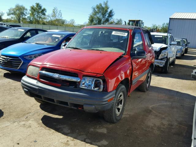 2CNBJ18C0Y6914452 - 2000 CHEVROLET TRACKER RED photo 2