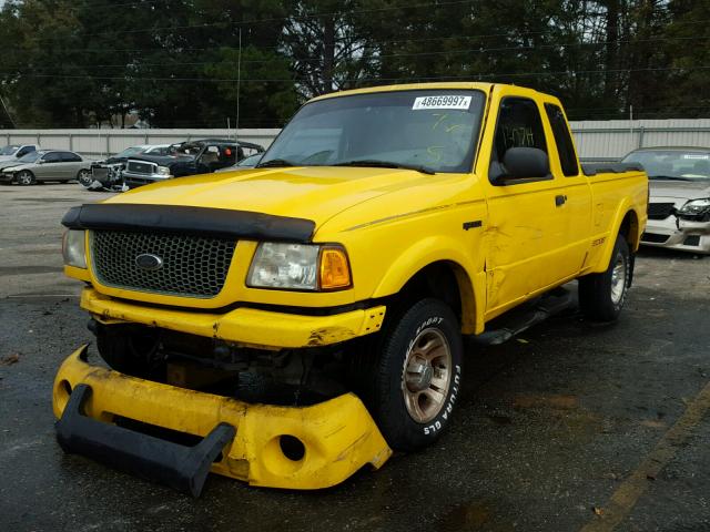 1FTYR44U92PA36647 - 2002 FORD RANGER SUP YELLOW photo 2