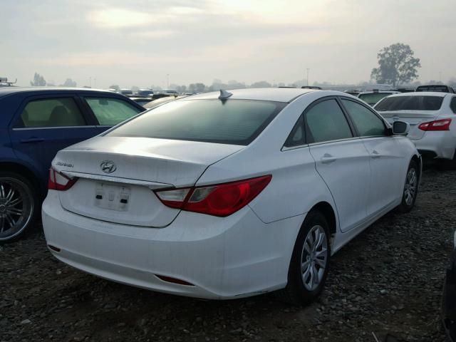 5NPEB4AC0BH168209 - 2011 HYUNDAI SONATA GLS WHITE photo 4